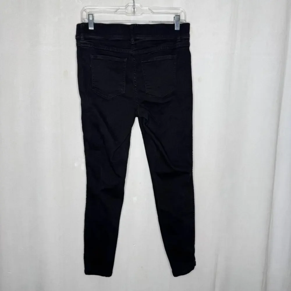 SPANX / black high rise ankle skinny shaping jeans / M